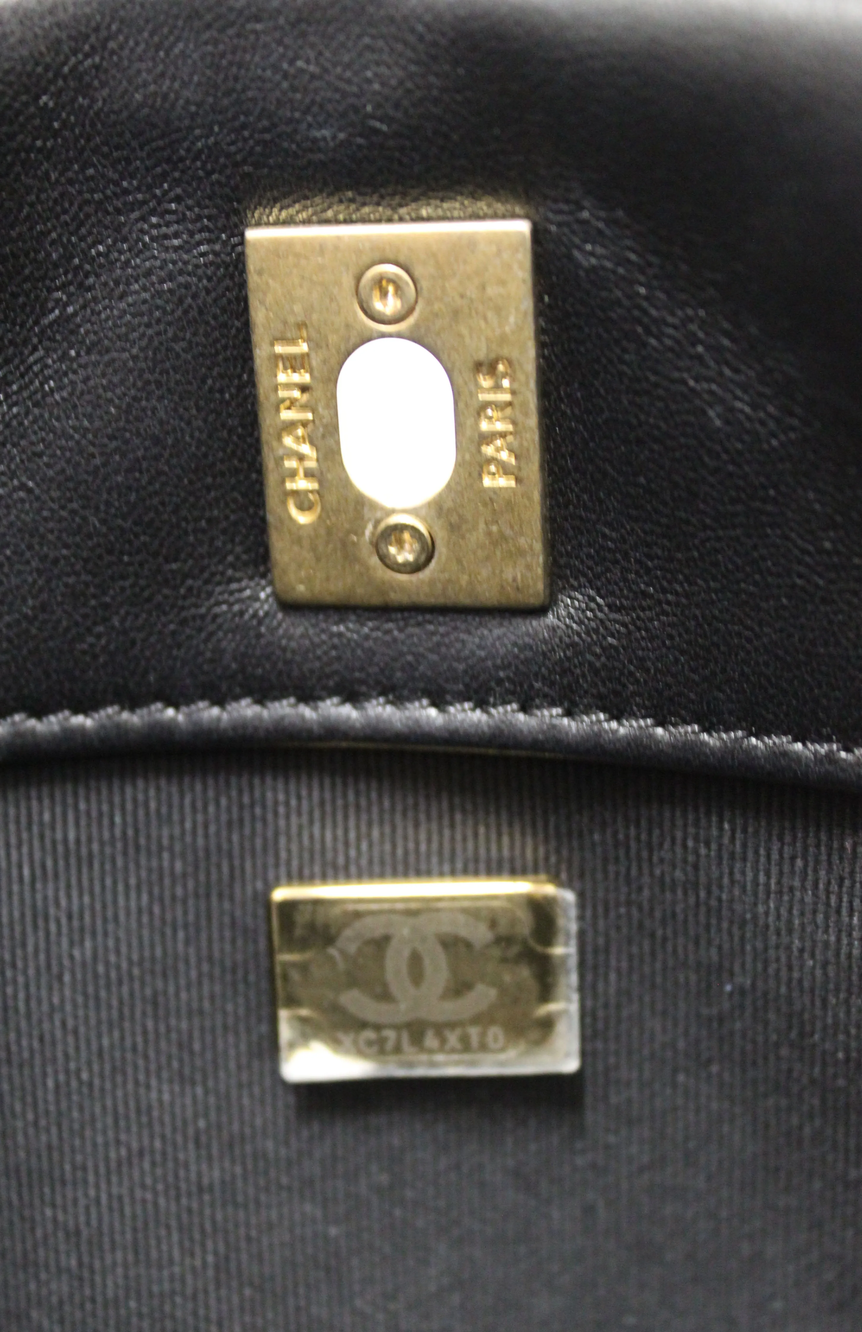 Authentic Chanel Black Lambskin Quilted Crush on Chains Hobo Bag