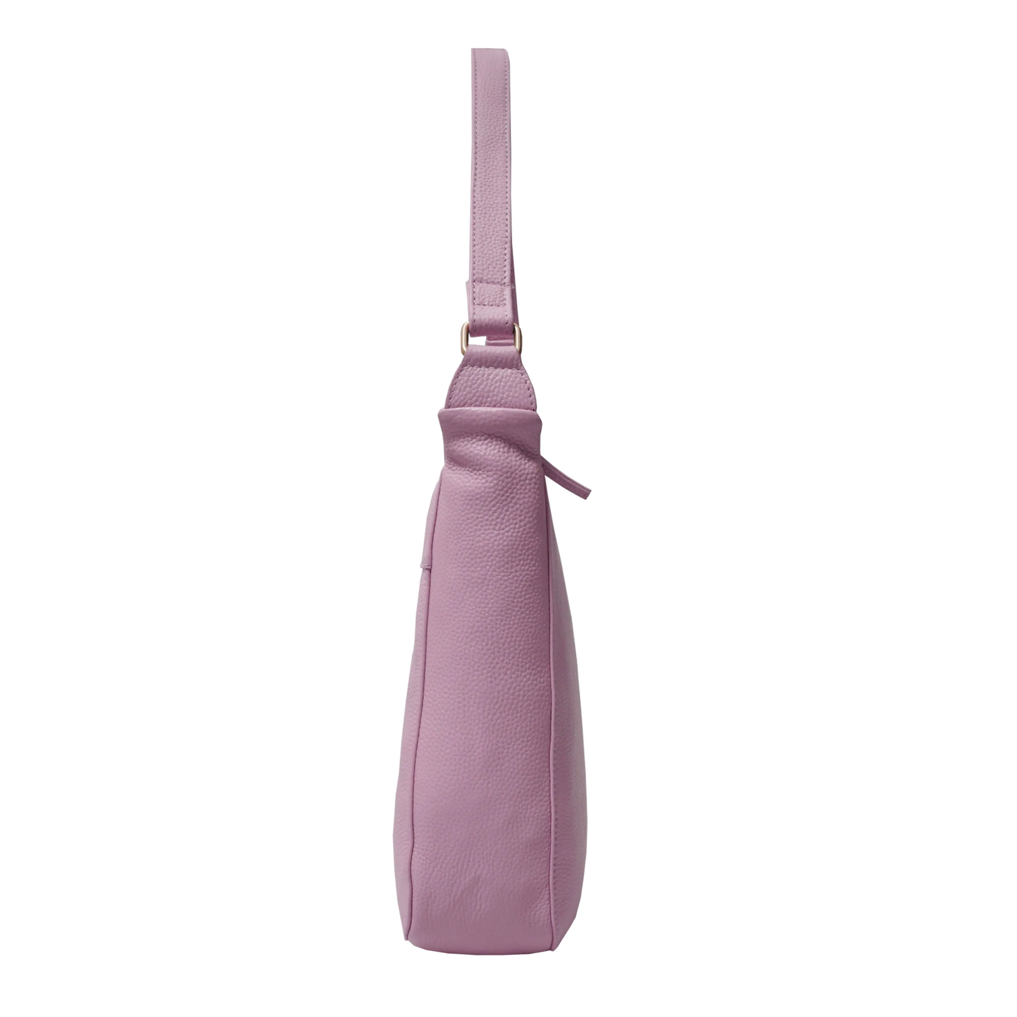 'BIANCA' Pale Pink Pebble Grain Leather Slouchy Hobo Bag
