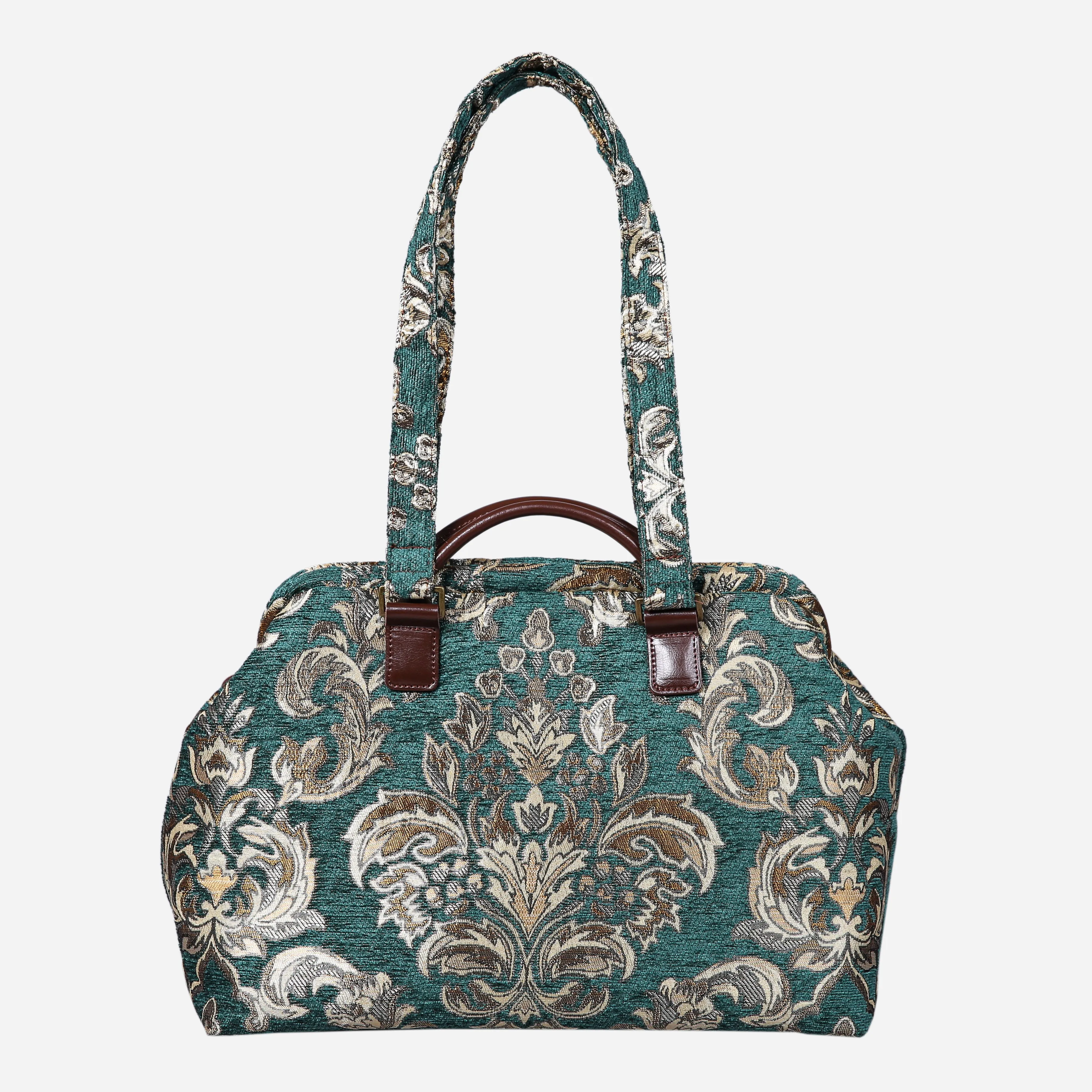 Blossom Green-Gold Knitting Project Bag