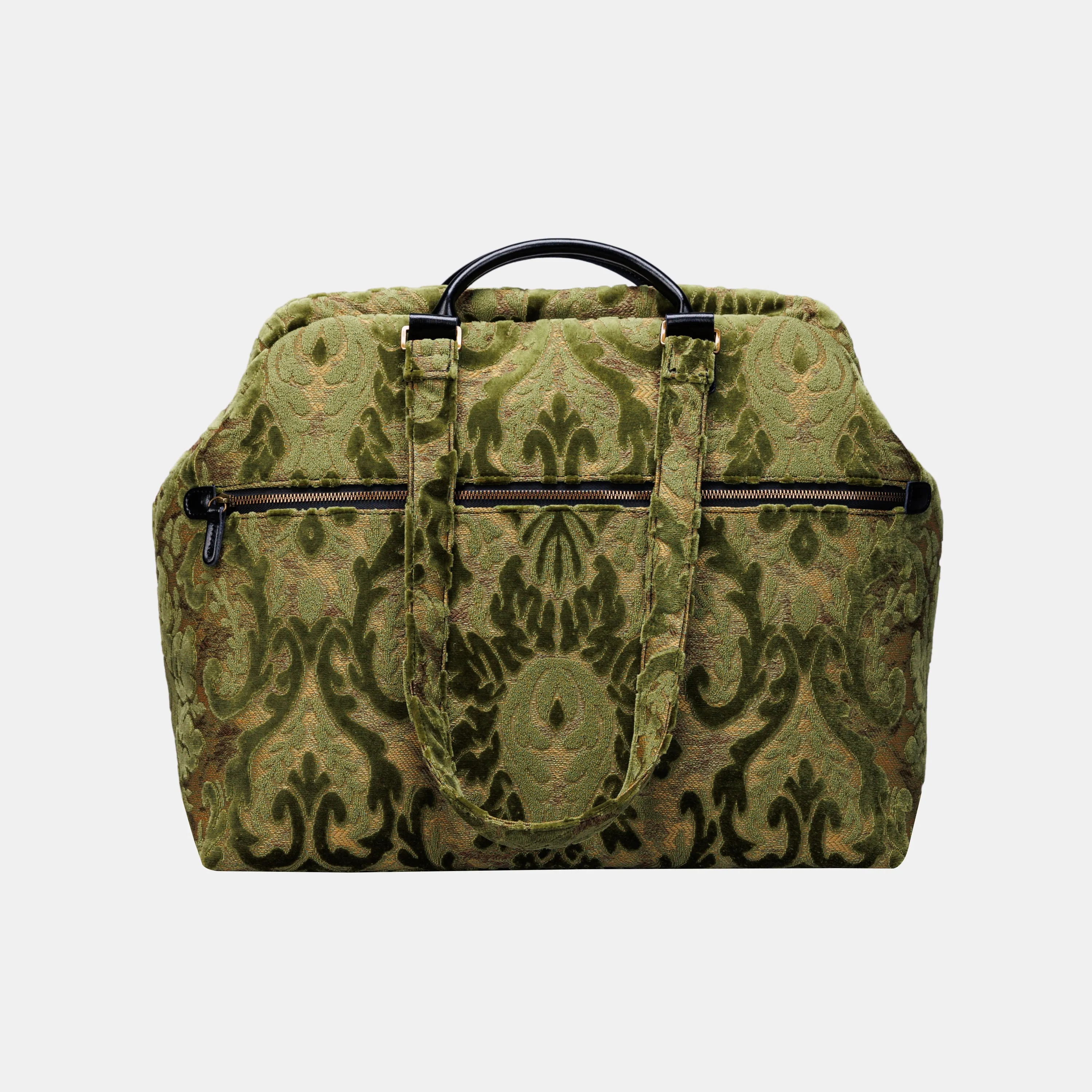 Burnout Velvet Fern Green Knitting Project Bag