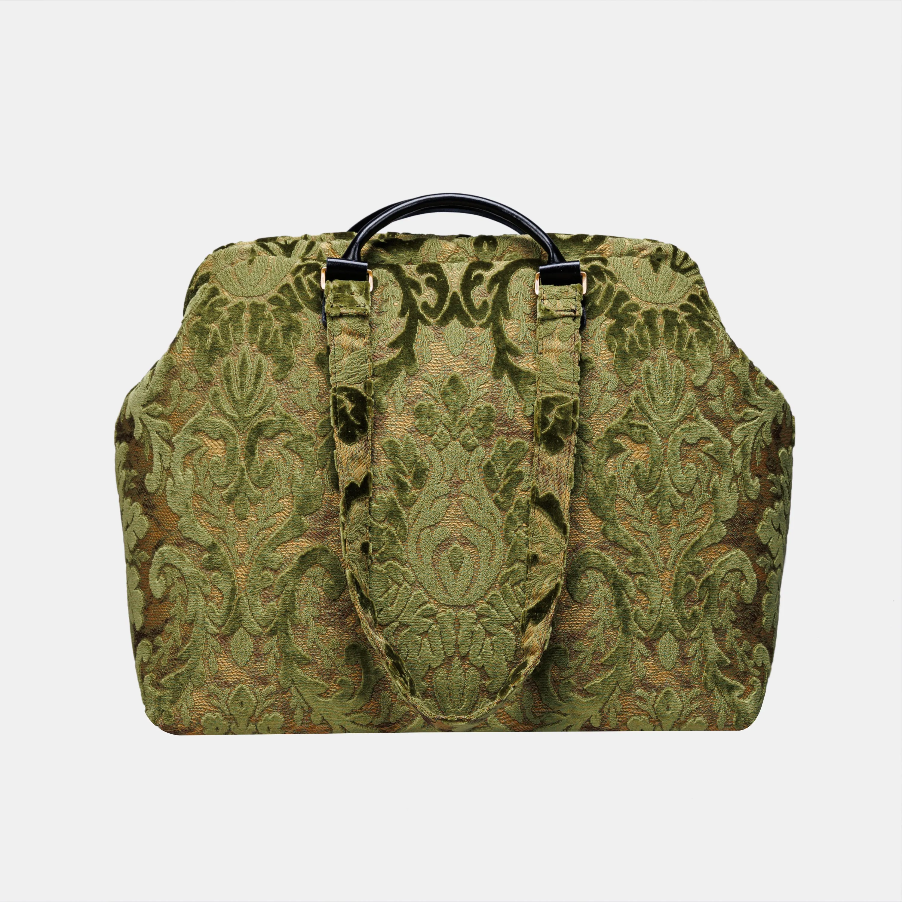Burnout Velvet Fern Green Knitting Project Bag