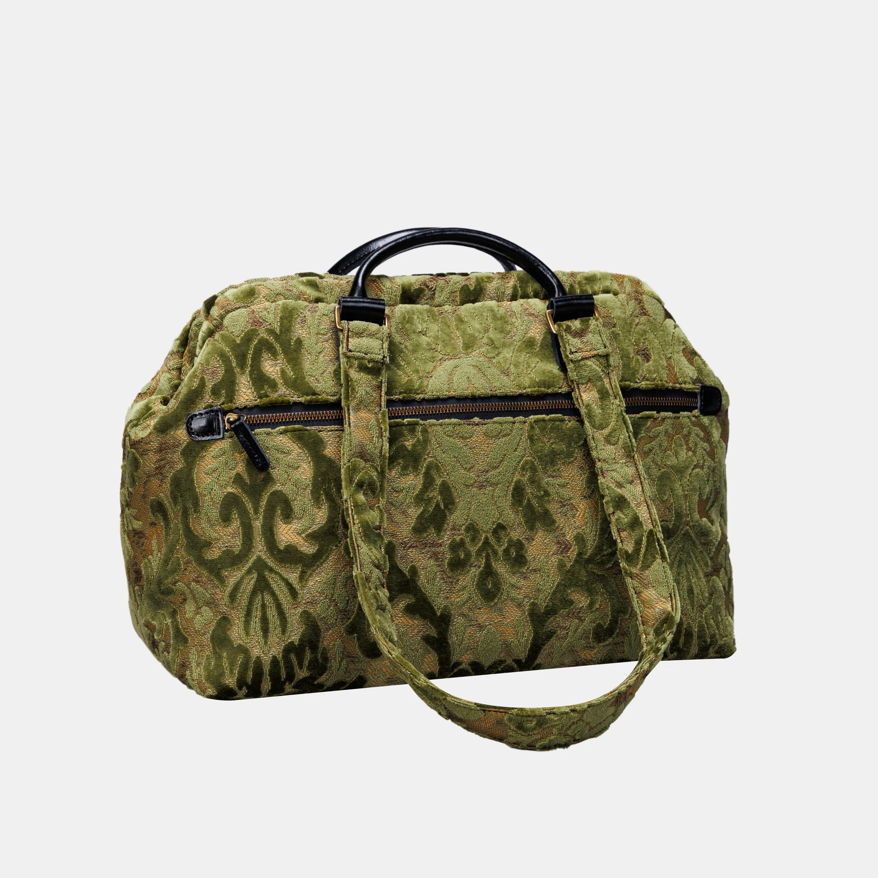 Burnout Velvet Fern Green Knitting Project Bag