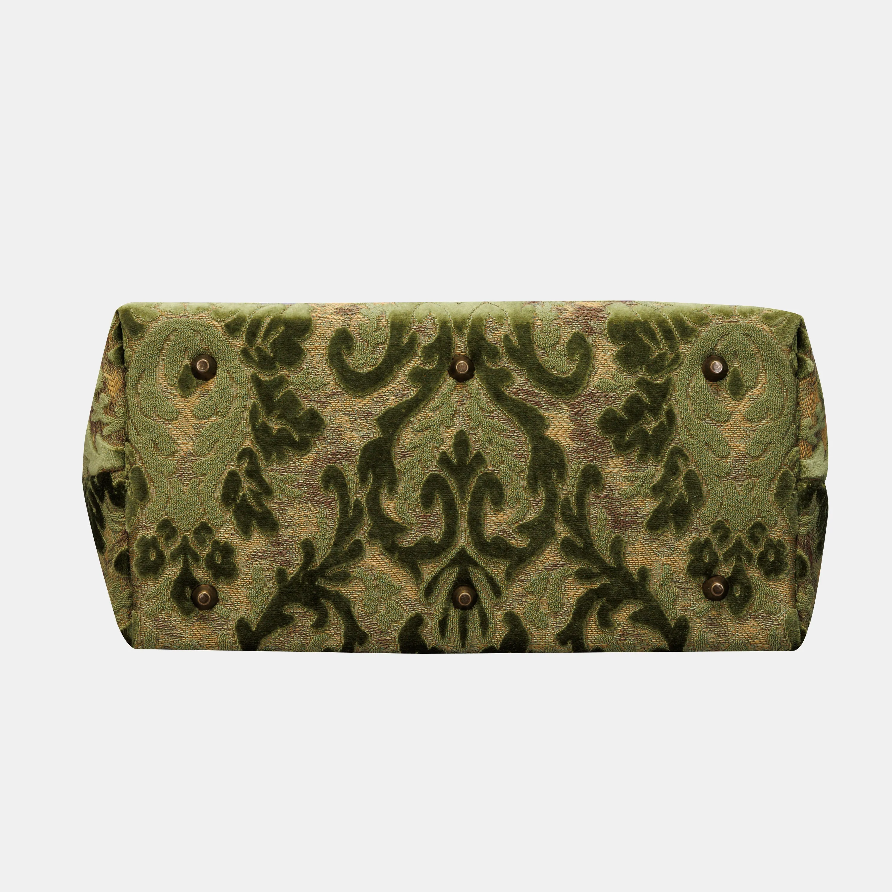 Burnout Velvet Fern Green Knitting Project Bag