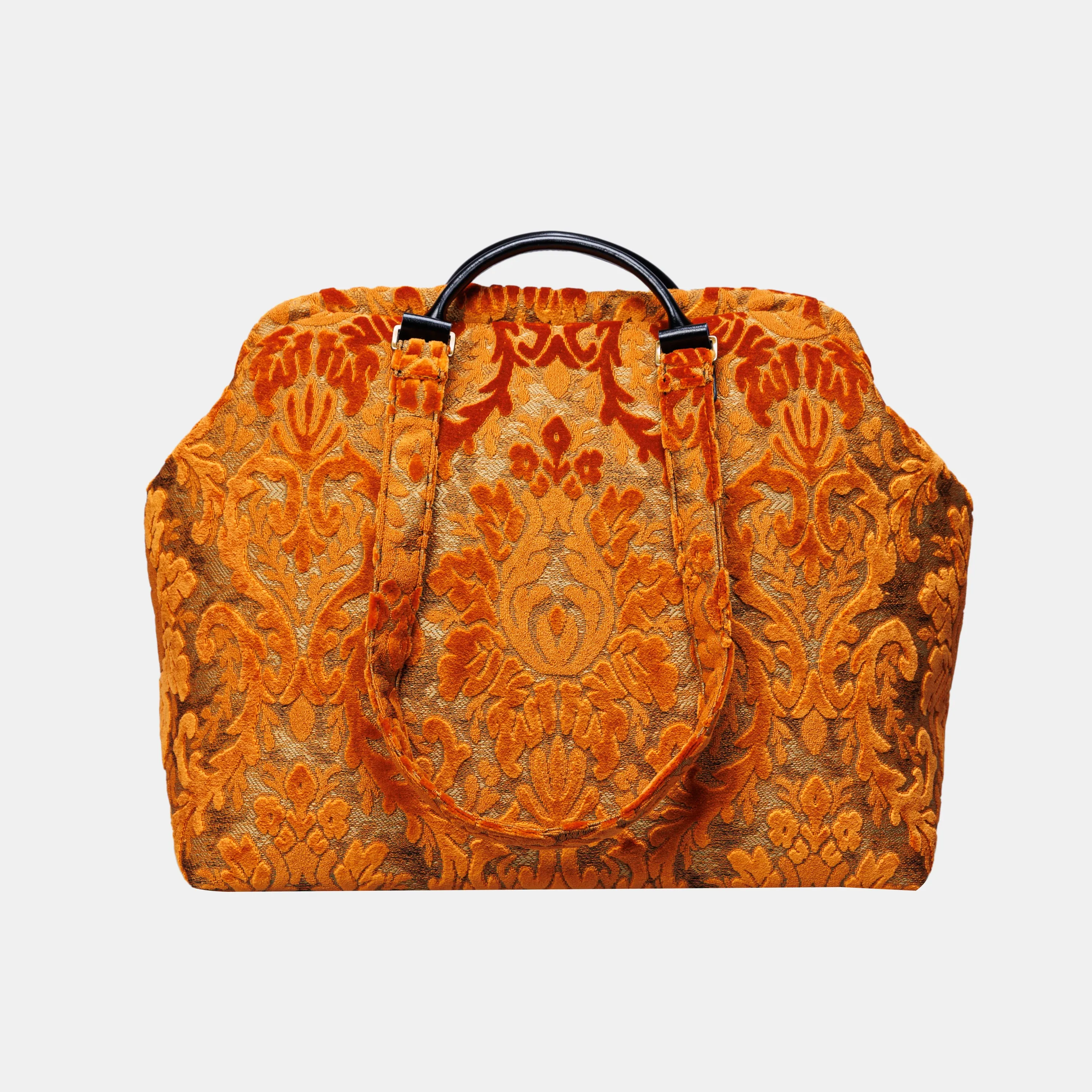 Burnout Velvet Orange Knitting Project Bag