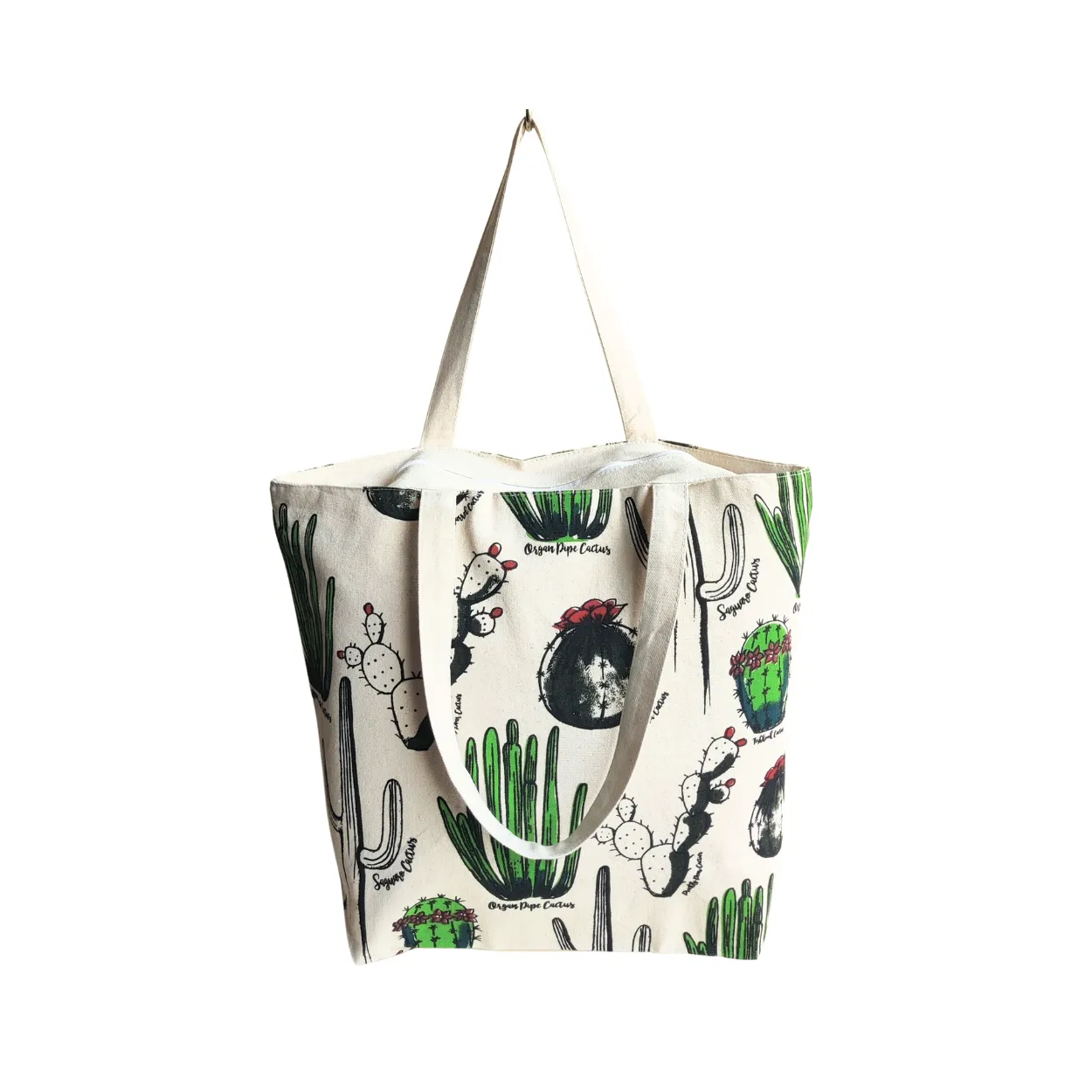 Canvas Shopping Bag - Cactus