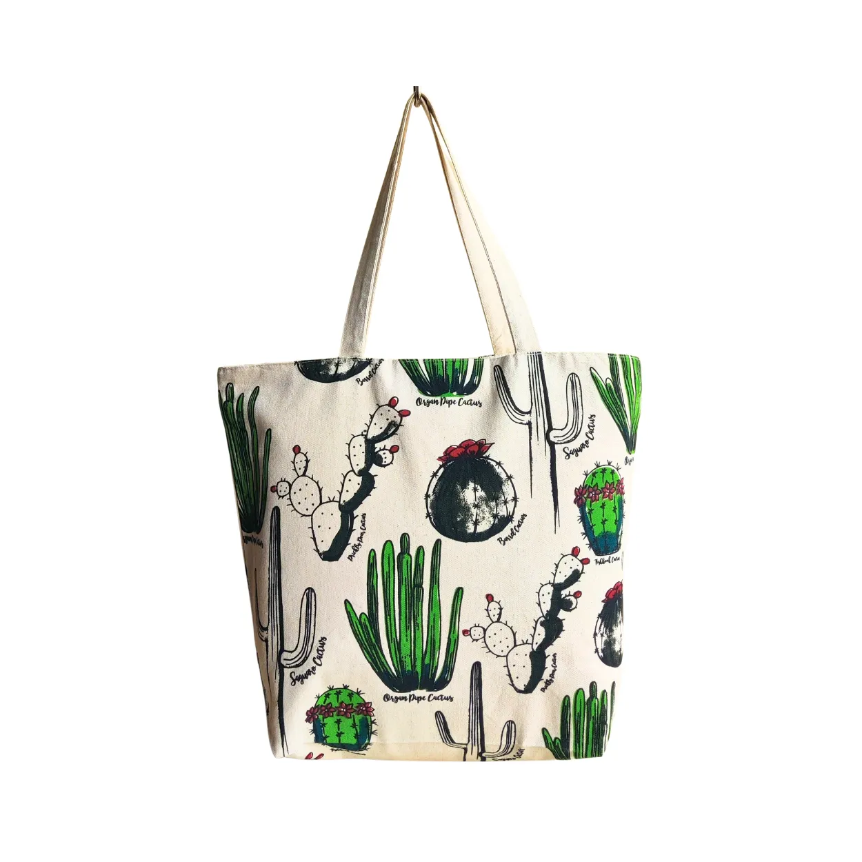 Canvas Shopping Bag - Cactus