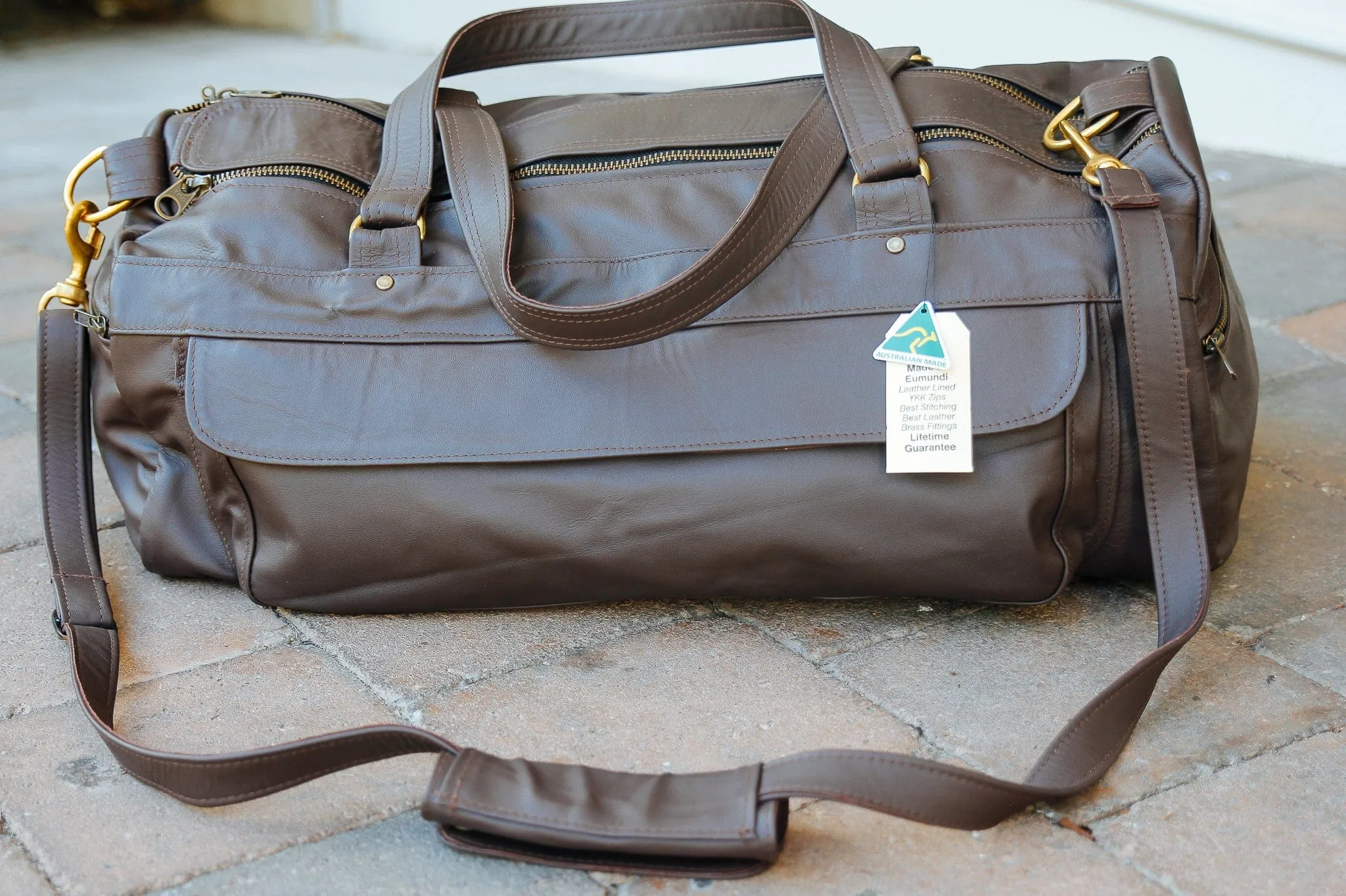 Classic Overnight Travel Bag - Cowhide - Dark Brown
