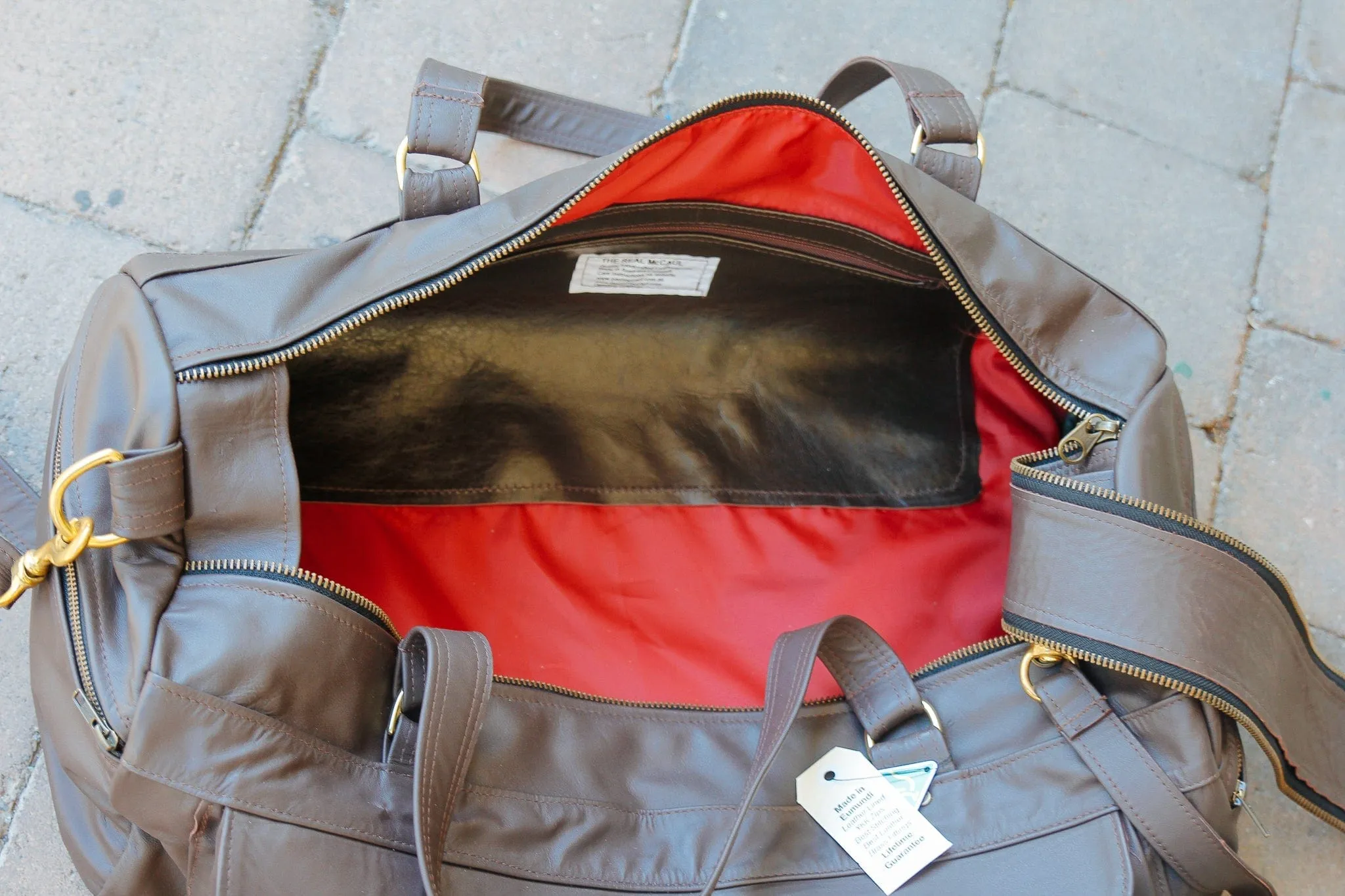 Classic Overnight Travel Bag - Cowhide - Dark Brown