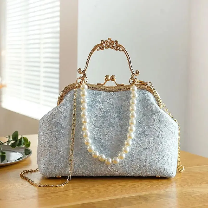 Crossbody Vintage Lace Wedding Clutch Bag