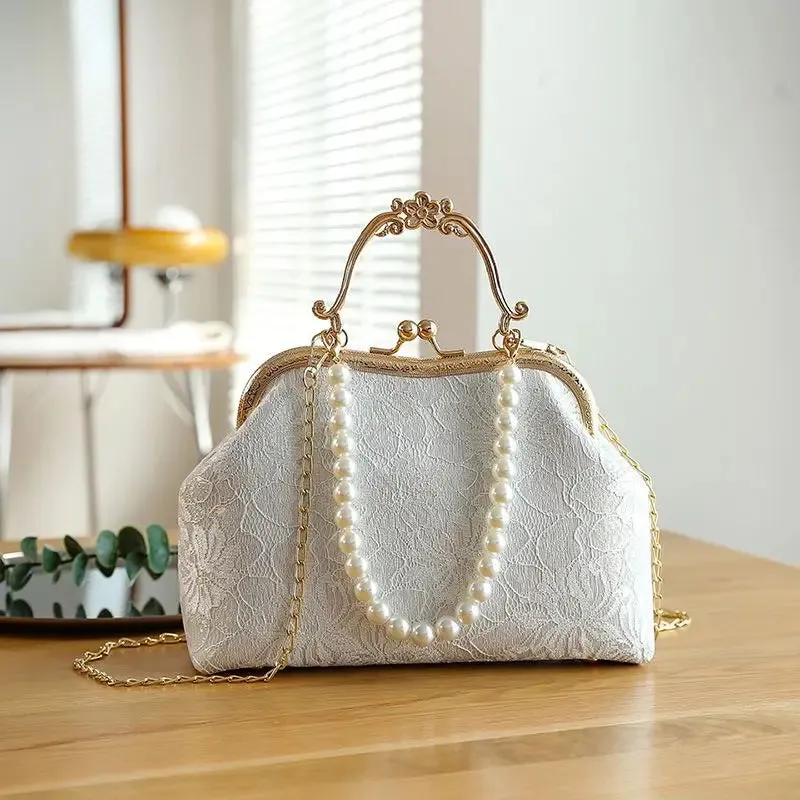 Crossbody Vintage Lace Wedding Clutch Bag