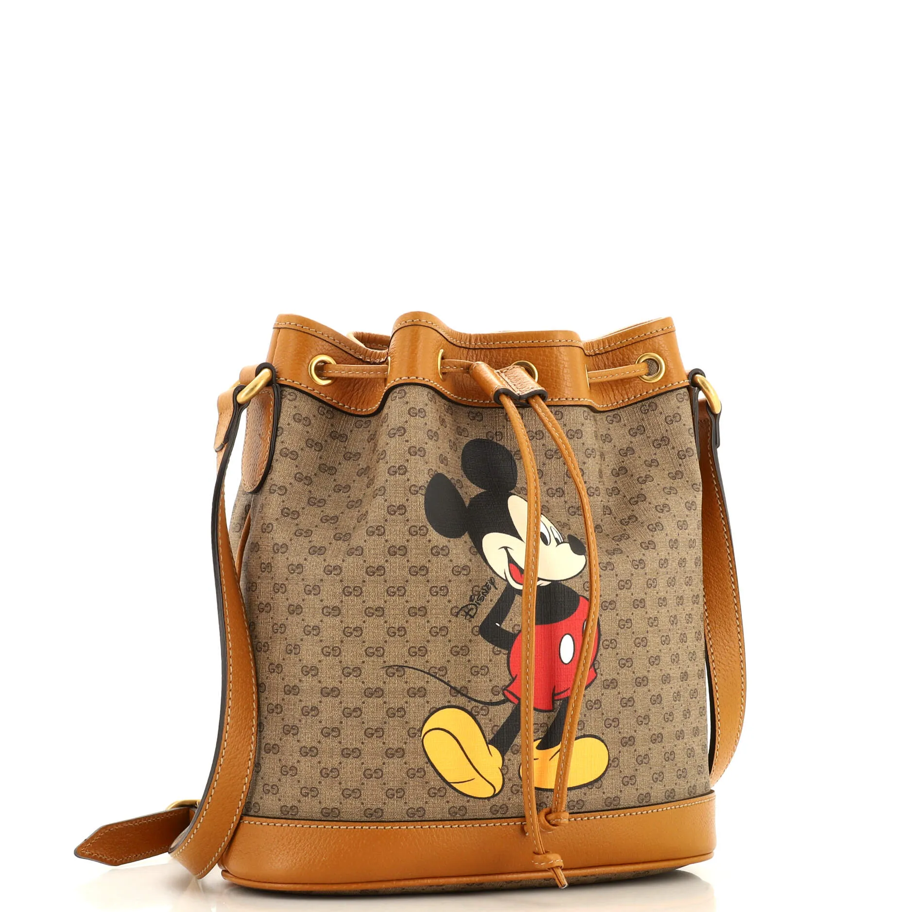 Disney Mickey Mouse Bucket Bag Printed Mini GG Coated Canvas
