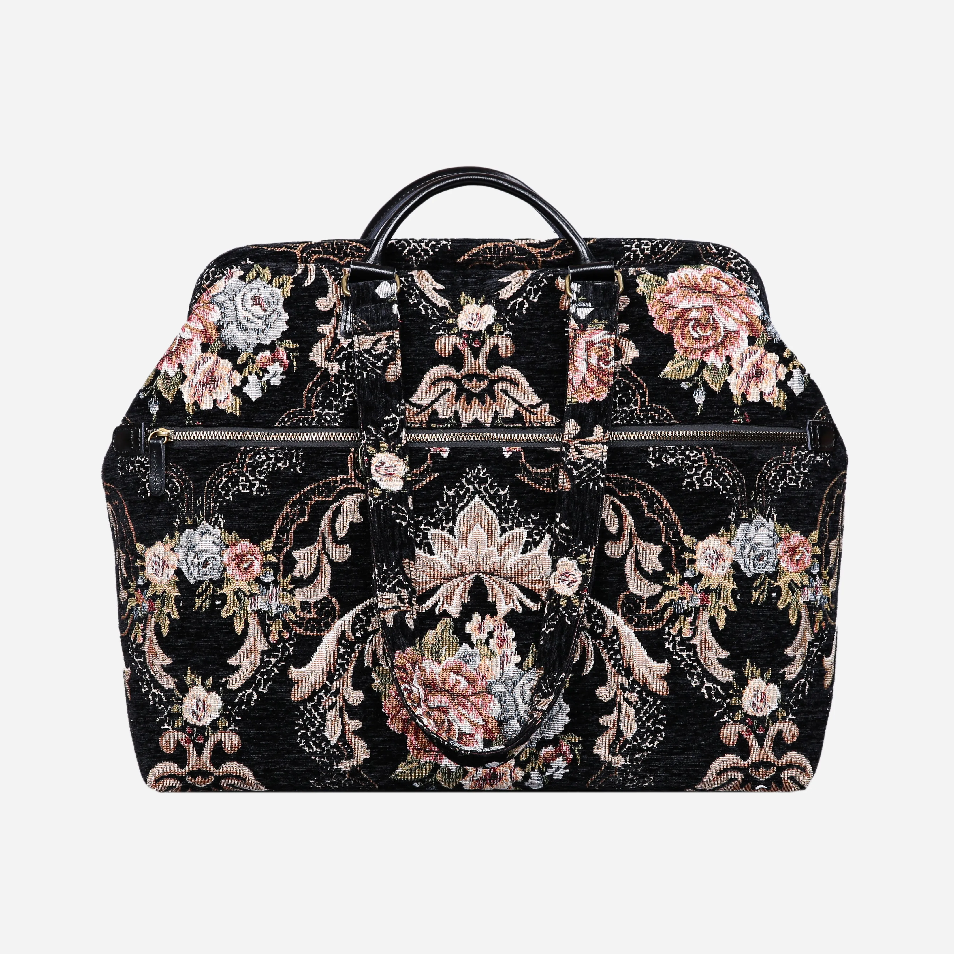 Floral BLK/BLK Knitting Project Bag