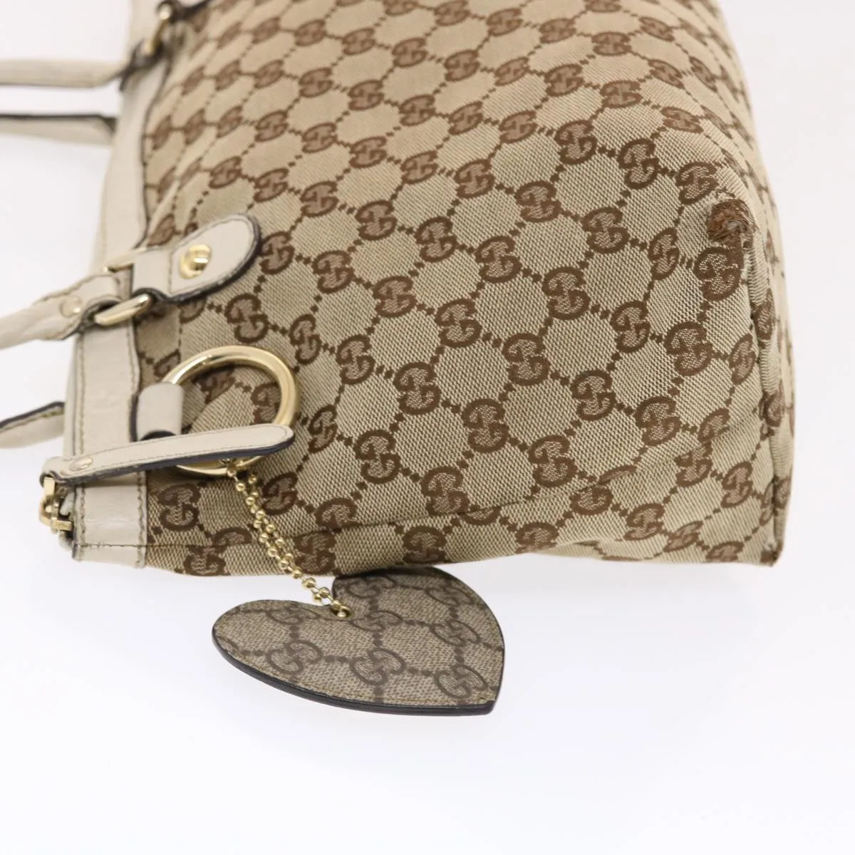 GUCCI GG Canvas Tote Bag Beige 211942  49604