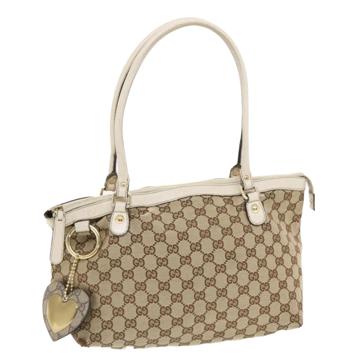 GUCCI GG Canvas Tote Bag Beige 211942  49604