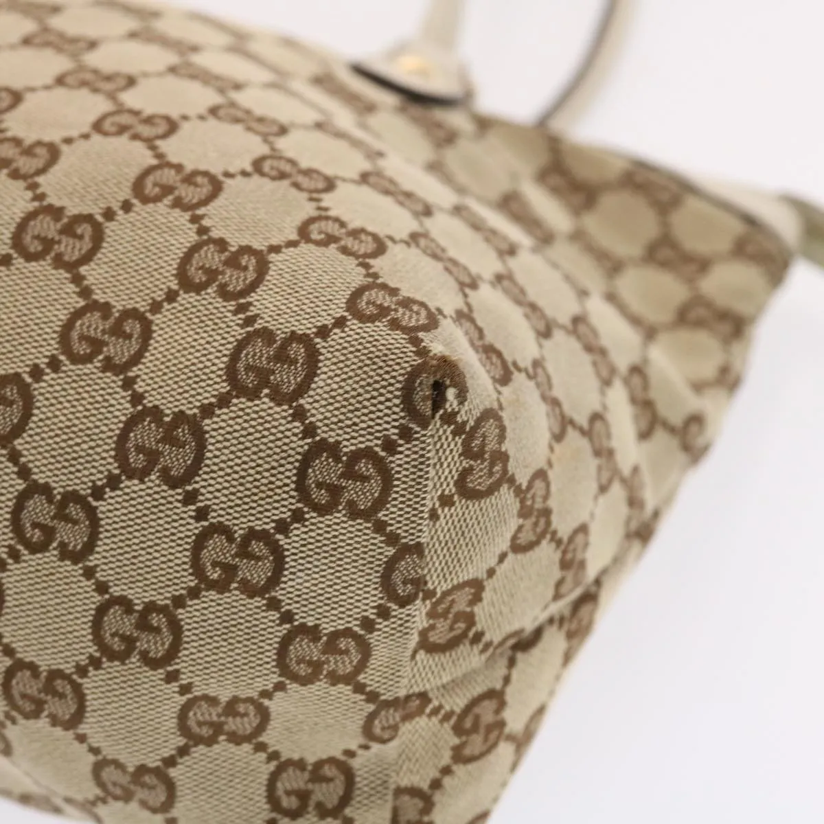 GUCCI GG Canvas Tote Bag Beige 211942  49604