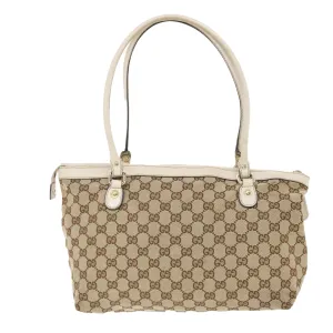 GUCCI GG Canvas Tote Bag Beige 211942  49604