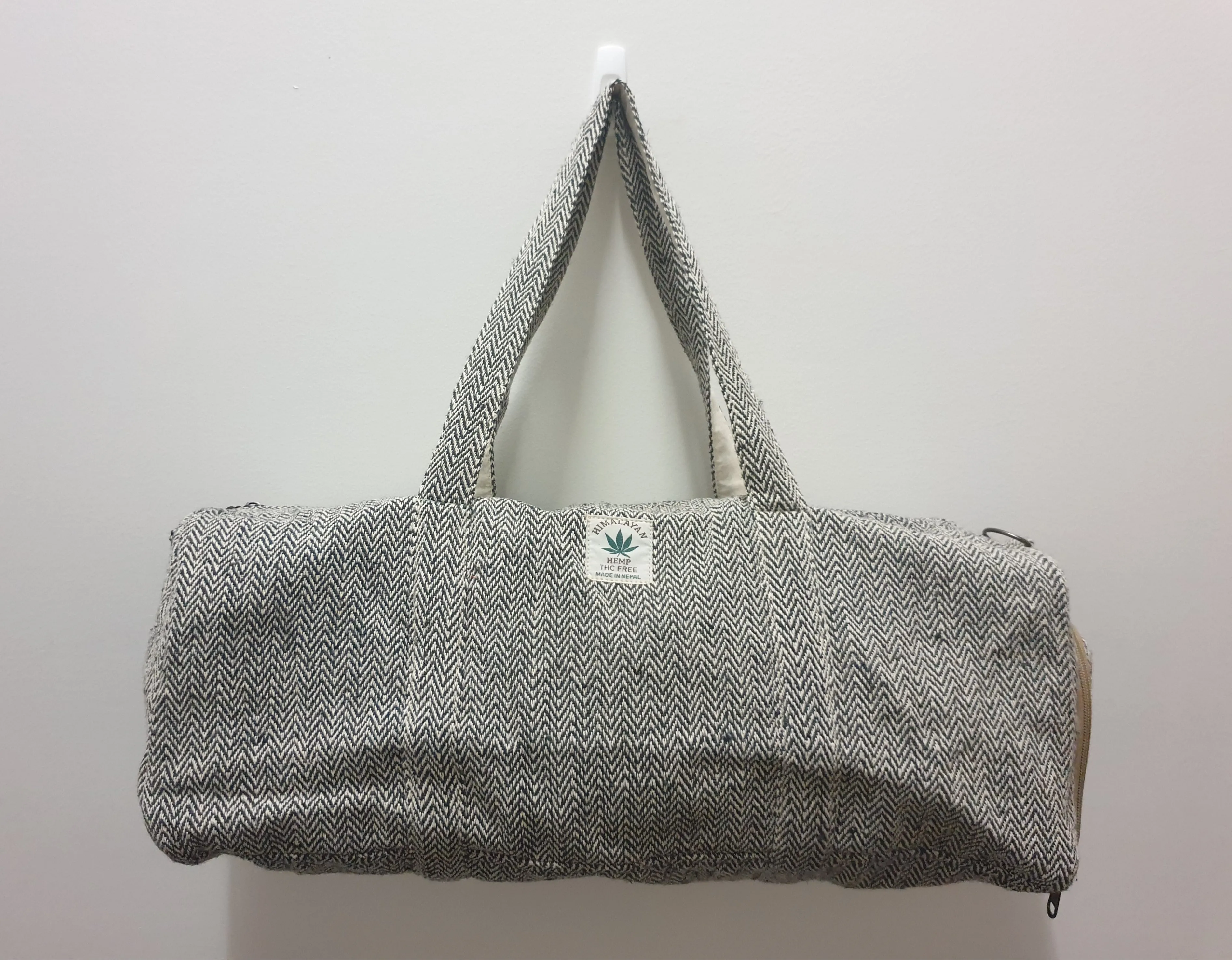 Hemp Travel Duffel Bag - Black