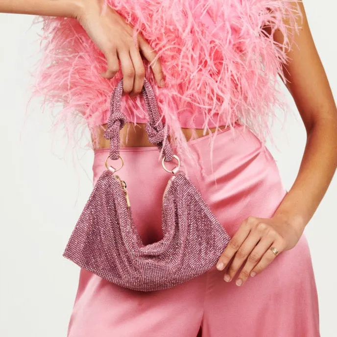 Hera Nano Rhinestone Bag | Pink