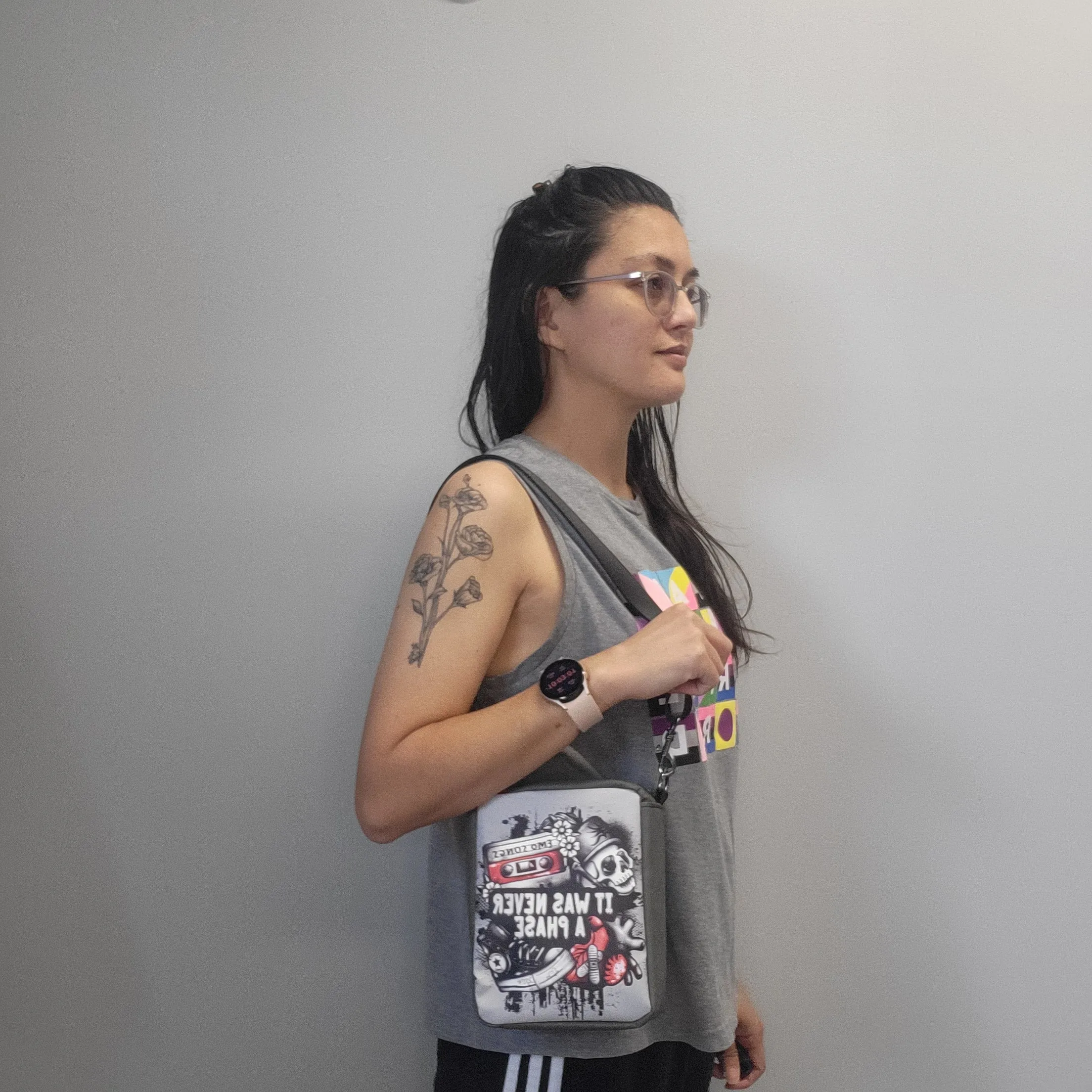 It Was Never A Phase, Emo Crossbody Bag with Detachable & Adjustable Strap