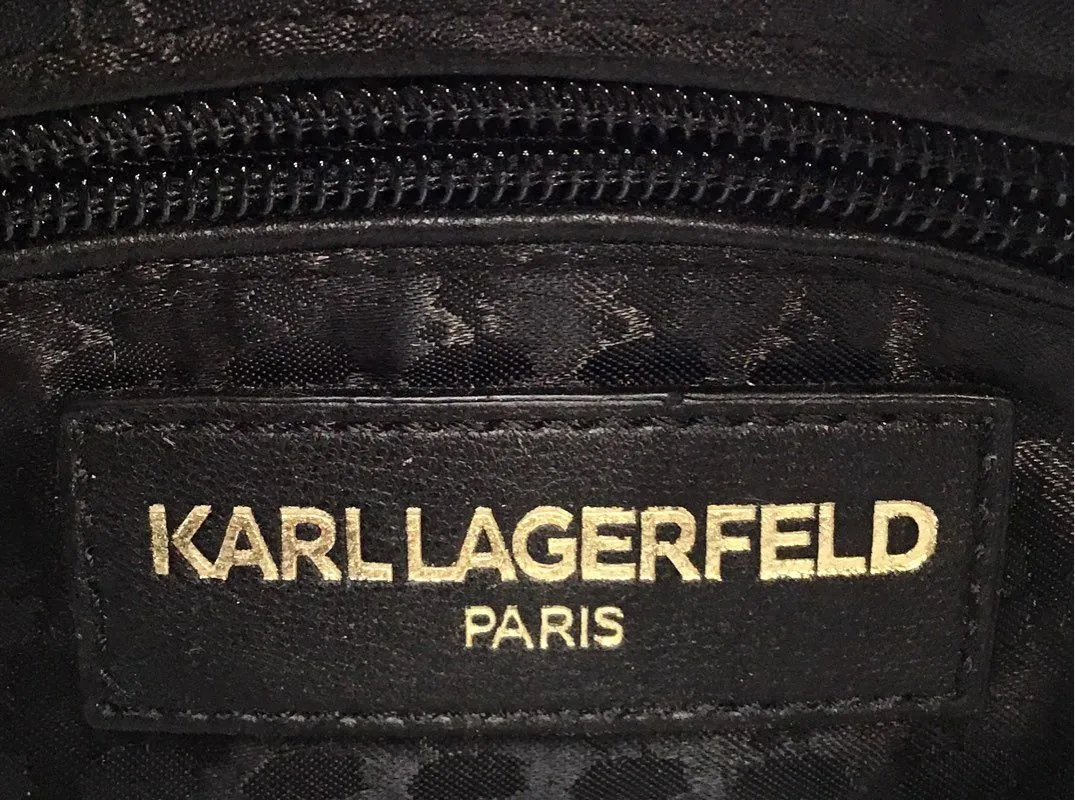 Karl Lagerfeld Black Adjustable Strap Crossbody Bag