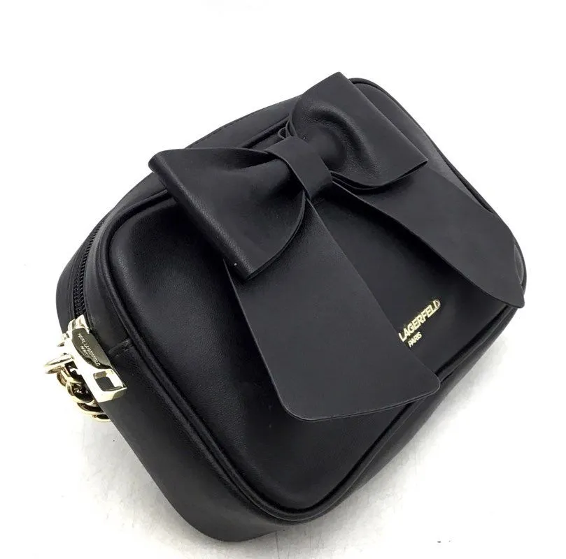 Karl Lagerfeld Black Adjustable Strap Crossbody Bag