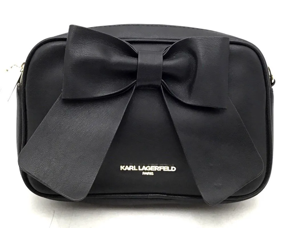 Karl Lagerfeld Black Adjustable Strap Crossbody Bag