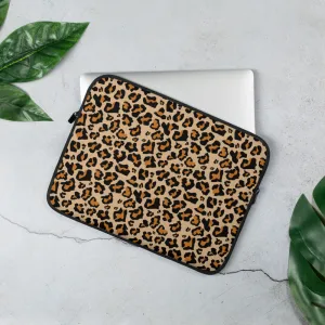 Leopard Print Laptop Sleeve Case, Animal Print Cheetah Surface Cover Macbook Air 13 15 Inch Protective Zipper Bag