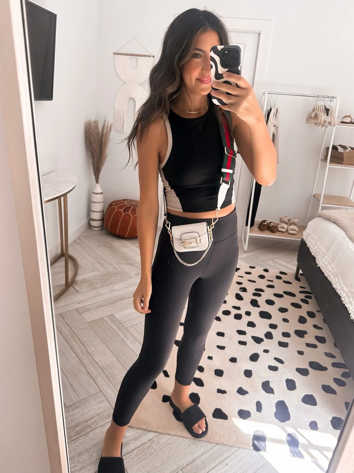 Mini Cream Horsebit Shoulder Bag