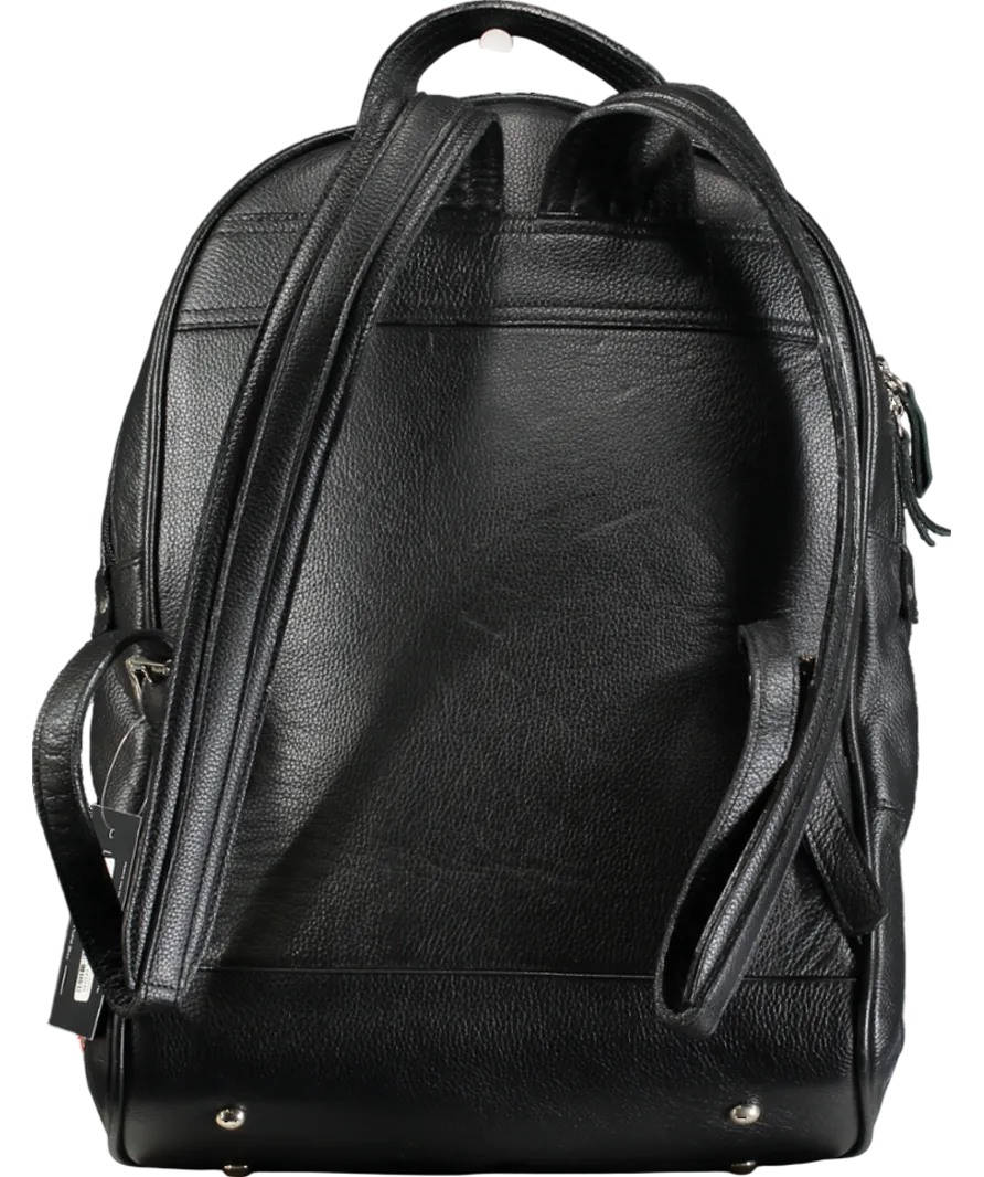 MyKilim Black Premium Leather Backpack