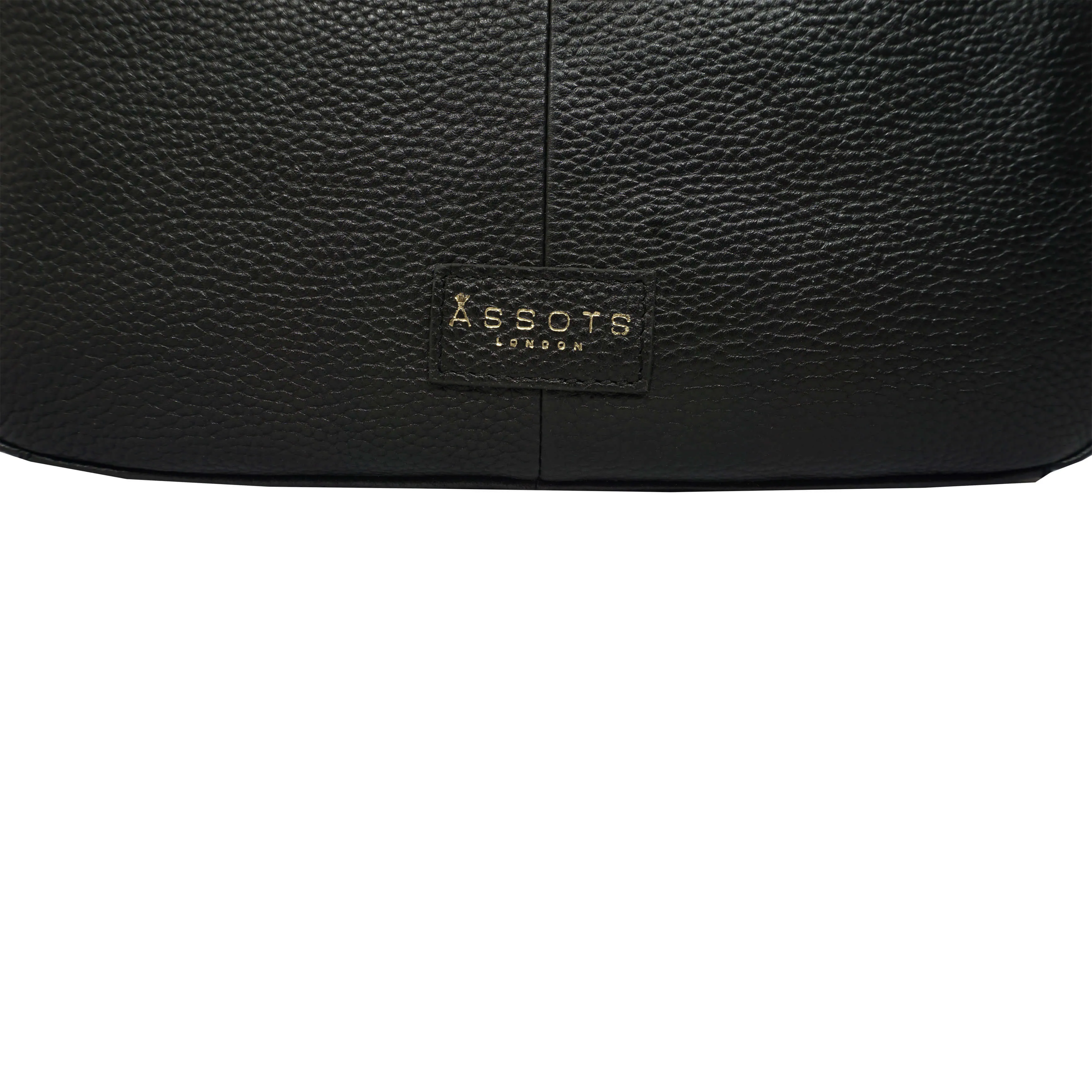 'PAMELA' Black Pebble Grain Real Leather Designer Shoulder Hobo Bag
