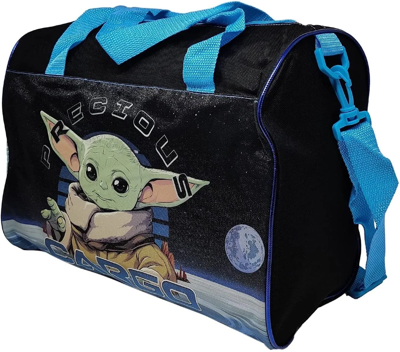 Personalized Mandalorian Baby Yoda Kids Travel Duffel Bag - 15"