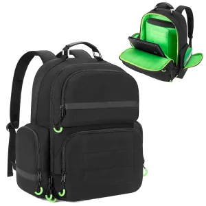 PGmoon Game Console Backpack Compatible with Xbox One/One S/ One X, Xbox Series S, Xbox 360/ 360 Slim, Travel Carrying Case Bag for 15.6 Laptop, Controllers, Cables (Patent Design)