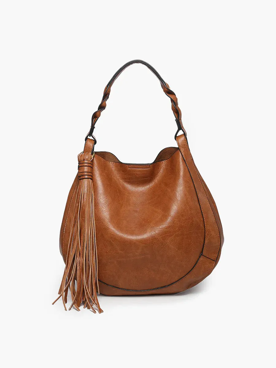 Saddle Brown Eloise Large Tassel Hobo Bag