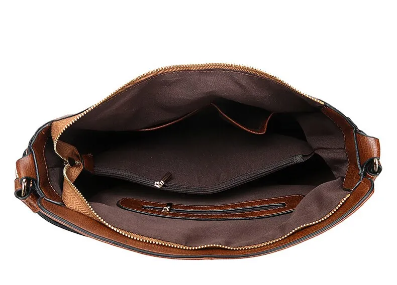 Vira PU leather hobo handbag