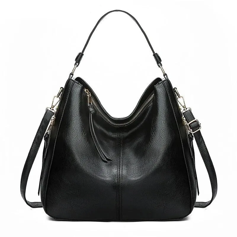 Vira PU leather hobo handbag