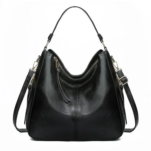 Vira PU leather hobo handbag
