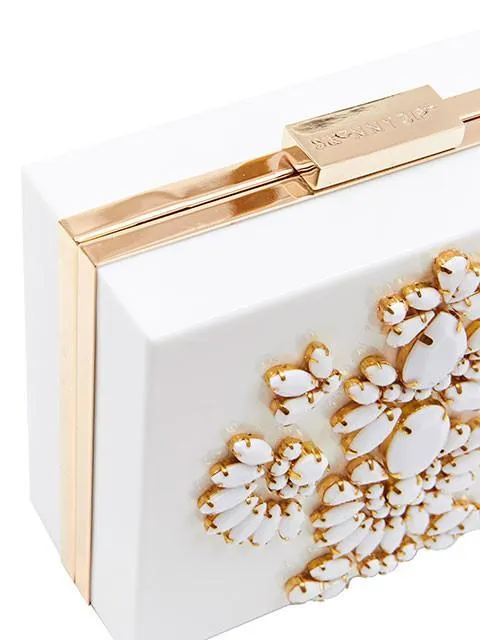 White Bling Clutch